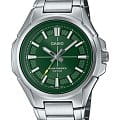 Casio Casio Collection MTP-RS100D-3AVDF (MTP-RS100D-3A)  MTP-RS100D-3A кварцевые мужские часы зеленый циферблат, браслет нержавеющая сталь — вид спереди