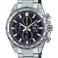 Casio Casio Edifice EFR-574D-1AVUDF (EFR-574D-1AVUEF) EFR EFR-574D-1AVUEF кварцевые мужские часы черный циферблат, браслет нержавеющая сталь — вид спереди