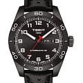 Tissot Tissot PRS 516 Powermatic 80 T131.430.36.052.00 PRS 516 T1314303605200 механические мужские часы  черный циферблат, браслет кожаный — вид спереди