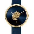 Jacques Lemans Jacques Lemans  Design Collection 1-2092H  1-2092H кварцевые женские часы синий циферблат, браслет кожаный — вид спереди