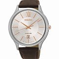Seiko Seiko Conceptual Series Dress SGEH55P1  SGEH55P1 кварцевые мужские часы белый циферблат, браслет кожаный — вид спереди