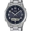 Casio Casio Lineage LCW-M100TSE-1AER  LCW-M100TSE-1AER кварцевые мужские часы  черный циферблат, браслет титановый — вид спереди