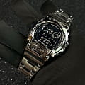 Casio Casio G-Shock DW-6900NB-1DR (DW-6900NB-1E) электронные мужские часы часы крупный план серебристый циферблата